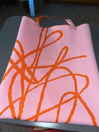 Bolso Adolfo Dominguez Reversible Rosa y Naranja