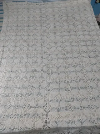 Copriletto uncinetto fatto a mano singolo