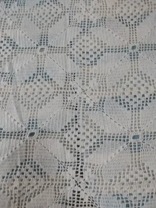 Copriletto uncinetto fatto a mano singolo