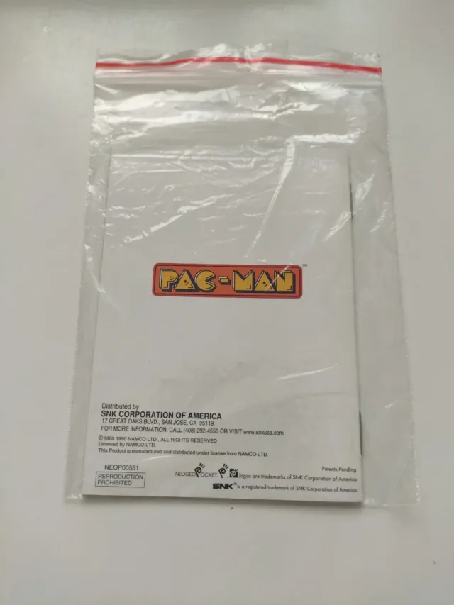 Manual Pac-Man Neo Geo Pocket Color
