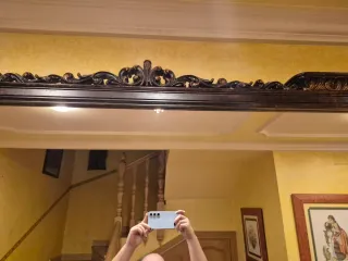 Mueble de entrada Vintage madera y cristal