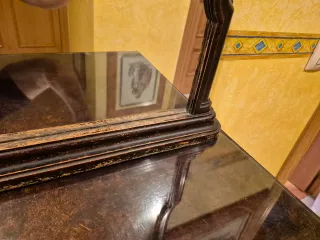 Mueble de entrada Vintage madera y cristal