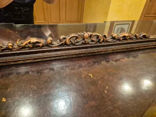 Mueble de entrada Vintage madera y cristal