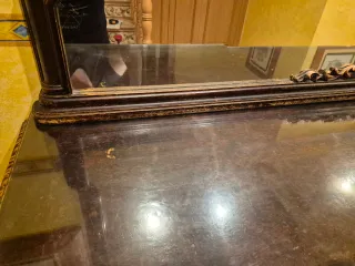 Mueble de entrada Vintage madera y cristal