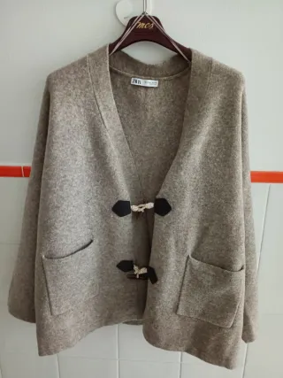 Zara Montgomery Cardigan Beige Taglia Unica