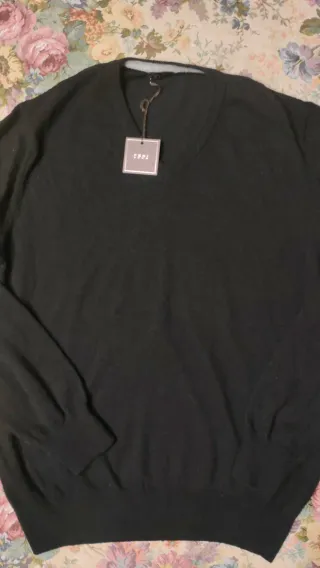 Maglioncino lana merino nero