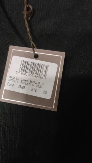 Maglioncino lana merino nero