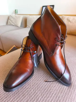 Botines Zara Cognac en piel