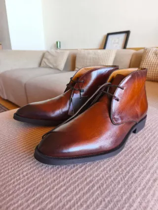 Botines Zara Cognac en piel