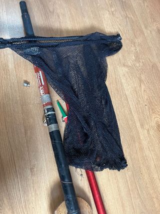 Caña de pescar y sacadera