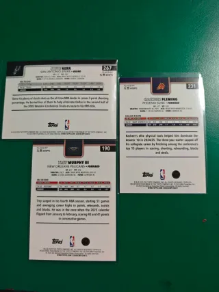 Lote 8 Cartas NBA Topps