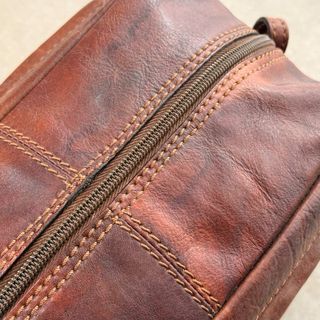 Beauty Case The Bridge in Pelle Marrone