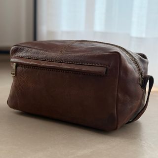 Beauty Case The Bridge in Pelle Marrone