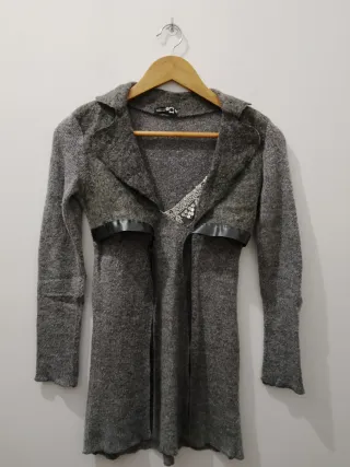 Vestitino donna grigio con pizzo