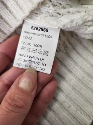 Jersey de Punto Trenzado/Waffle - Blanco. T.S