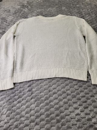 Jersey de Punto Trenzado/Waffle - Blanco. T.S