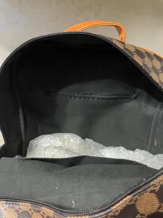 Zaino uomo marrone fantasia geometrica