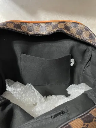 Zaino uomo marrone fantasia geometrica