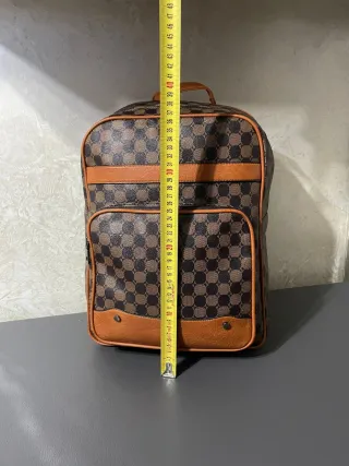 Zaino uomo marrone fantasia geometrica