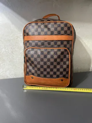 Zaino uomo marrone fantasia geometrica