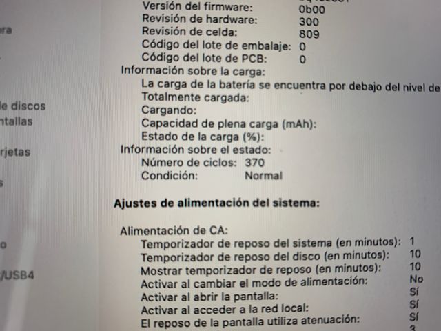 MacBook Pro 16" año 2019 i7 RAM 32GB SSD 1TB