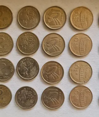 Colección 28 Monedas 5 Pesetas España