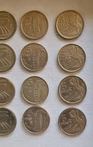 Colección 28 Monedas 5 Pesetas España