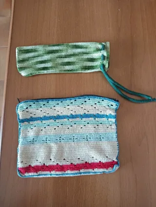 Set 2 pochette uncinetto