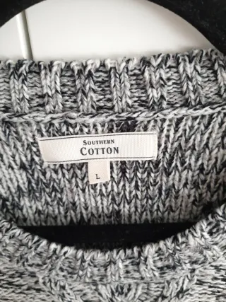 Jersey gris trenzado manga larga