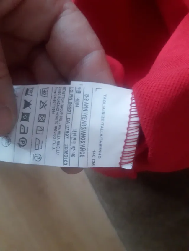 Polo Benetton Rojo