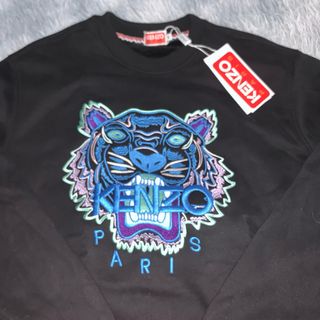 Sudadera Kenzo Negra con Tigre Bordado