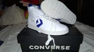 Converse Pro Leather Blancas y Azules