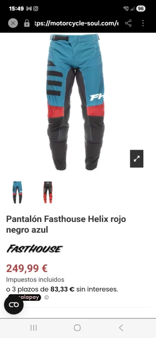 Pantalón de motocross, enduro