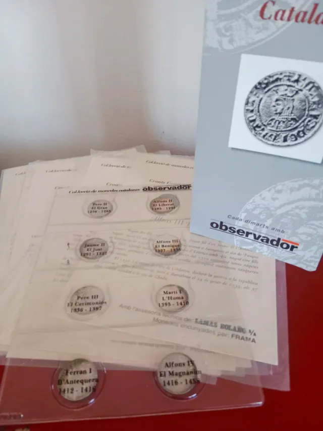 Colección monedas catalanas Observador plata 925