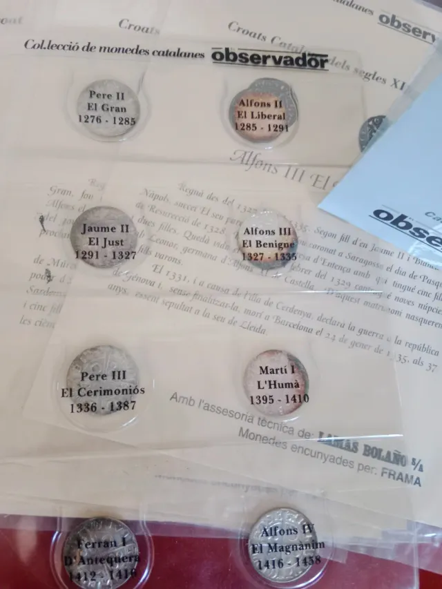 Colección monedas catalanas Observador plata 925