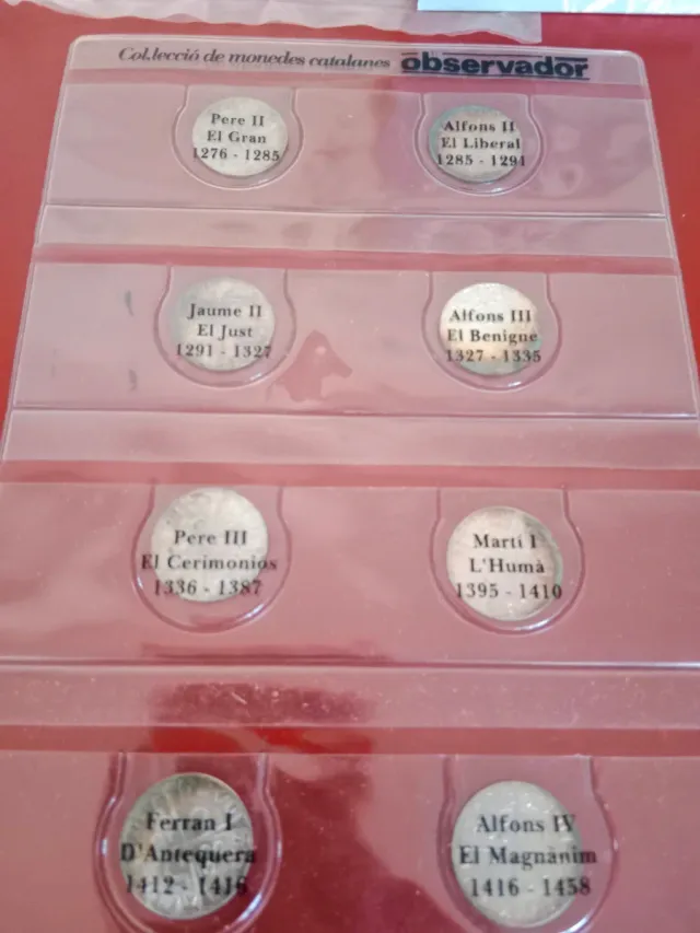 Colección monedas catalanas Observador plata 925