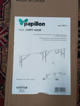 Banco plegable Papillon 3 patas
