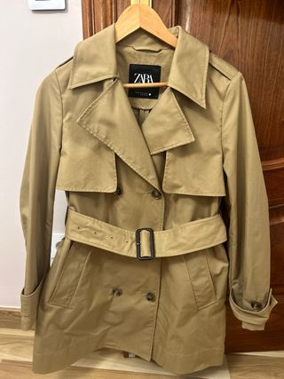 Gabardina Zara Beige Mujer