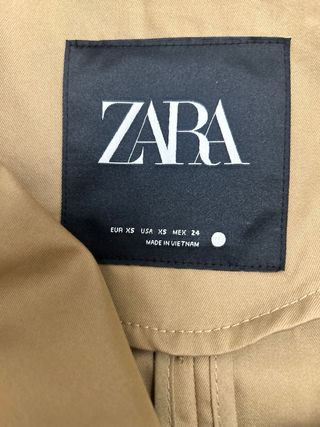 Gabardina Zara Beige Mujer