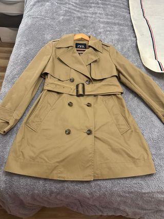 Gabardina Zara Beige Mujer