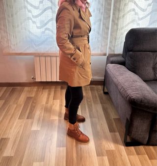 Gabardina Zara Beige Mujer