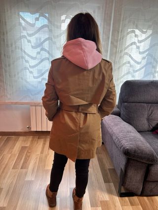 Gabardina Zara Beige Mujer