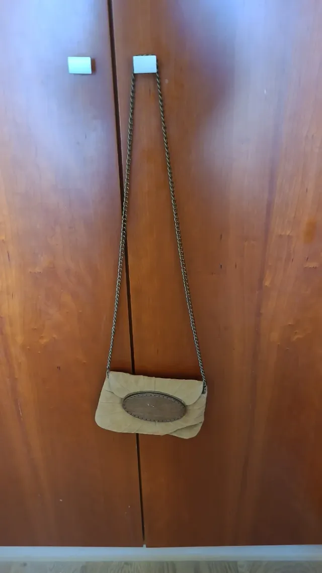 Bolso piel vuelta marrón