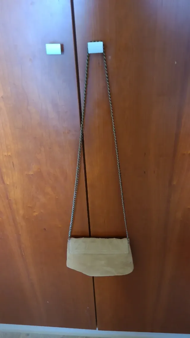 Bolso piel vuelta marrón