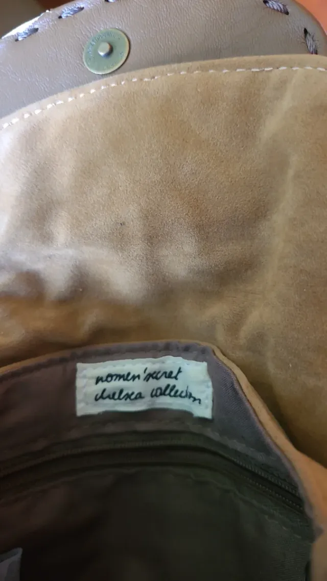 Bolso piel vuelta marrón