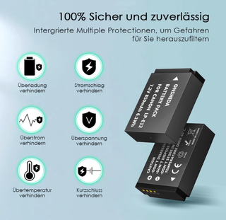 Pacchetto caricabatterie dual + 2 batterie LP-E12 (Canon)