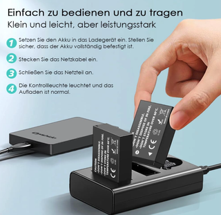 Pacchetto caricabatterie dual + 2 batterie LP-E12 (Canon)