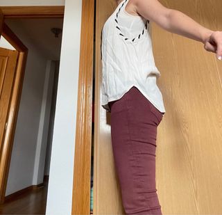 camisa negra cuerdas blancas talla S/M