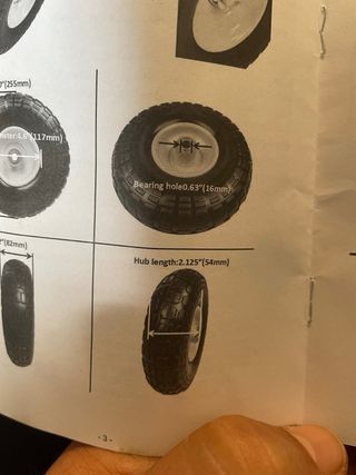 2 Ruedas VEVOR PU 255mm