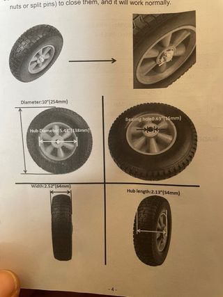 2 Ruedas VEVOR PU 255mm